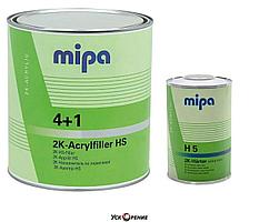 MIPA Грунт акриловый 4+1 Acrylfiller HS RAL7035 светло-серый с отвердителем экстра быстрым H5 1,25л