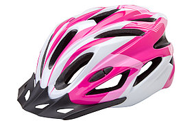 Велошлем Stels FSD-HL022 бело-розовый, 58-60 см
