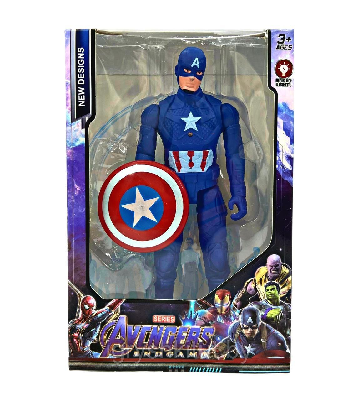 Фигурка супергероя Капитан Америка со щитом из фильма Marvel - фото 1 - id-p199981805