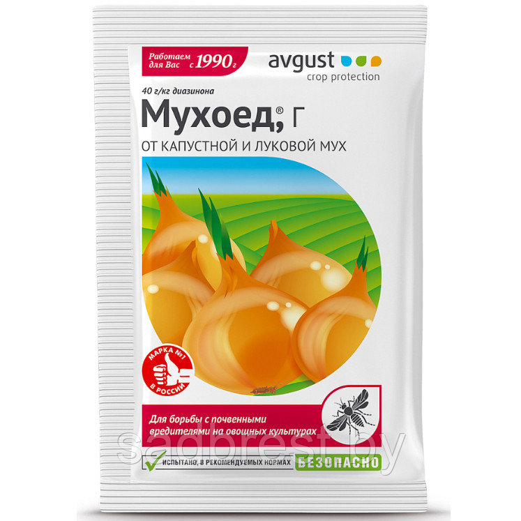 Инсектицид от почвенных вредителей Мухоед Август Avgust, 25 гр