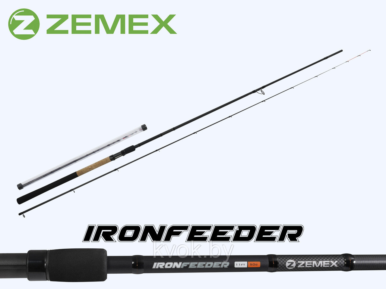 Удилище фидерное ZEMEX IRON Flat-Method Feeder 13 ft (3.9 м) до 140 гр., фото 1