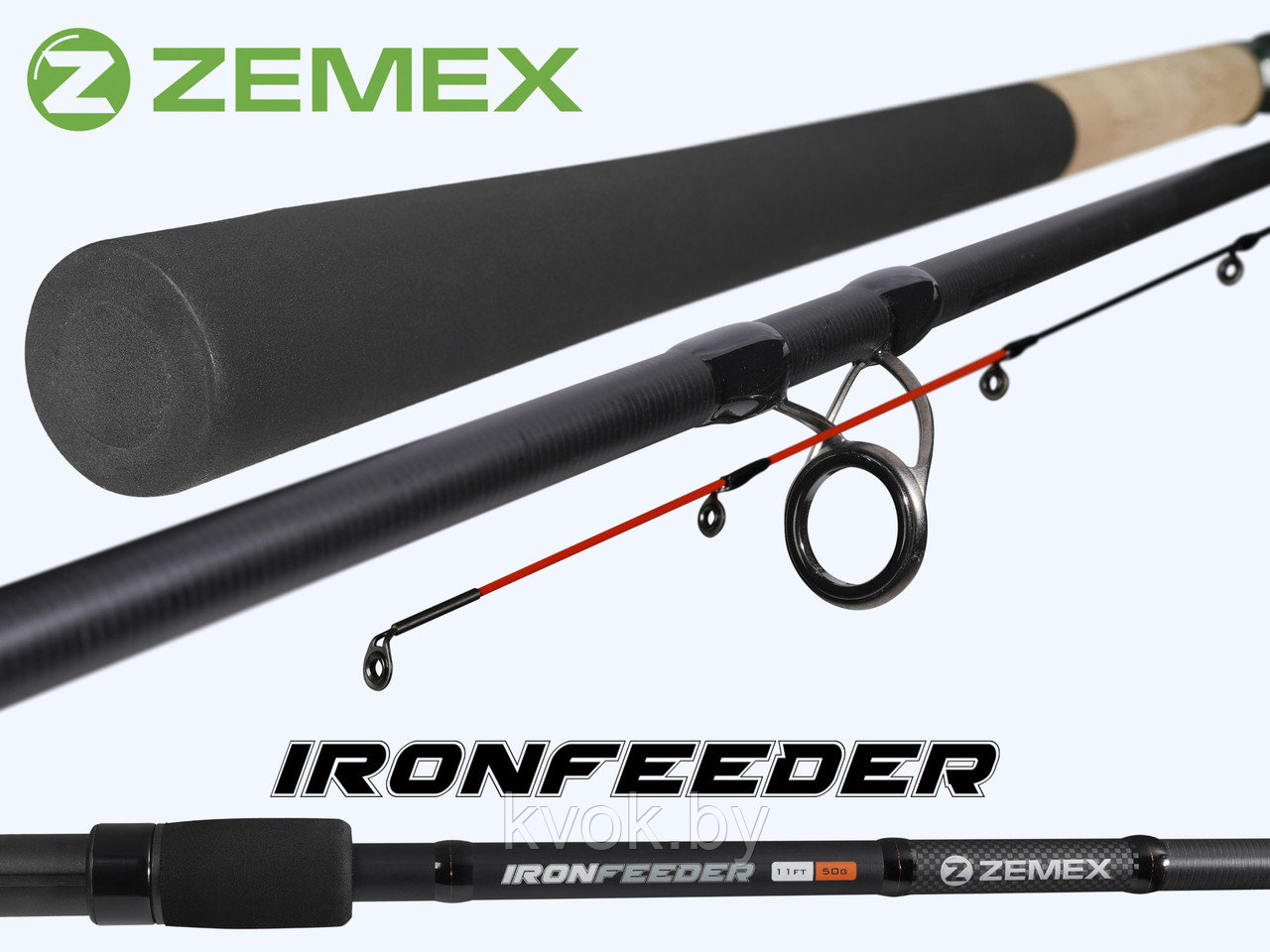 Удилище фидерное ZEMEX IRON Flat-Method Feeder 13 ft (3.9 м) до 140 гр. - фото 2 - id-p133132346