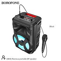 Беспроводная колонка Borofone DR01 + микрофон + пульт ДУ цвет: черный NEW 2023!!!