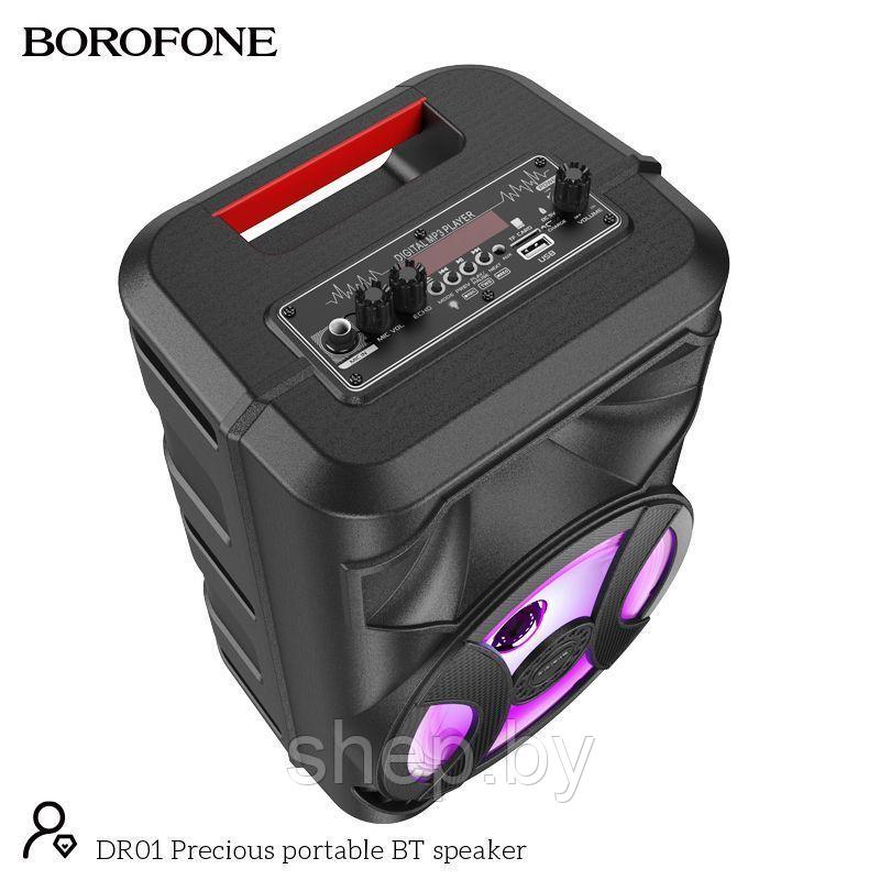 Беспроводная колонка Borofone DR01 + микрофон + пульт ДУ цвет: черный - фото 2 - id-p200062297