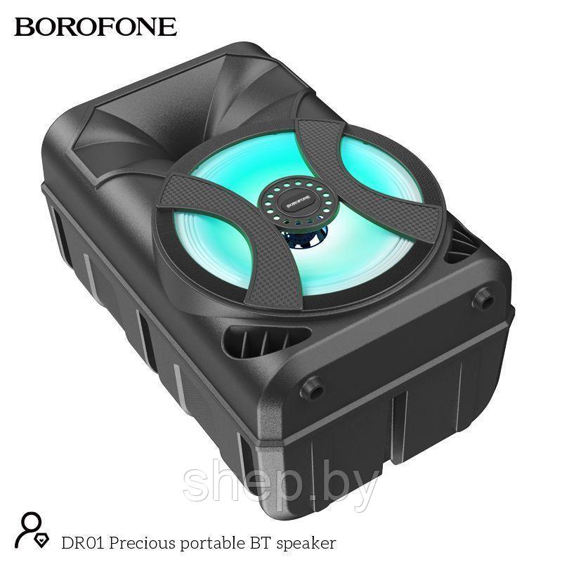 Беспроводная колонка Borofone DR01 + микрофон + пульт ДУ цвет: черный - фото 6 - id-p200062297