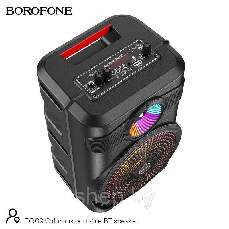 Беспроводная колонка Borofone DR02 цвет: черный + микрофон + пульт ДУ цвет: черный - фото 2 - id-p200062369