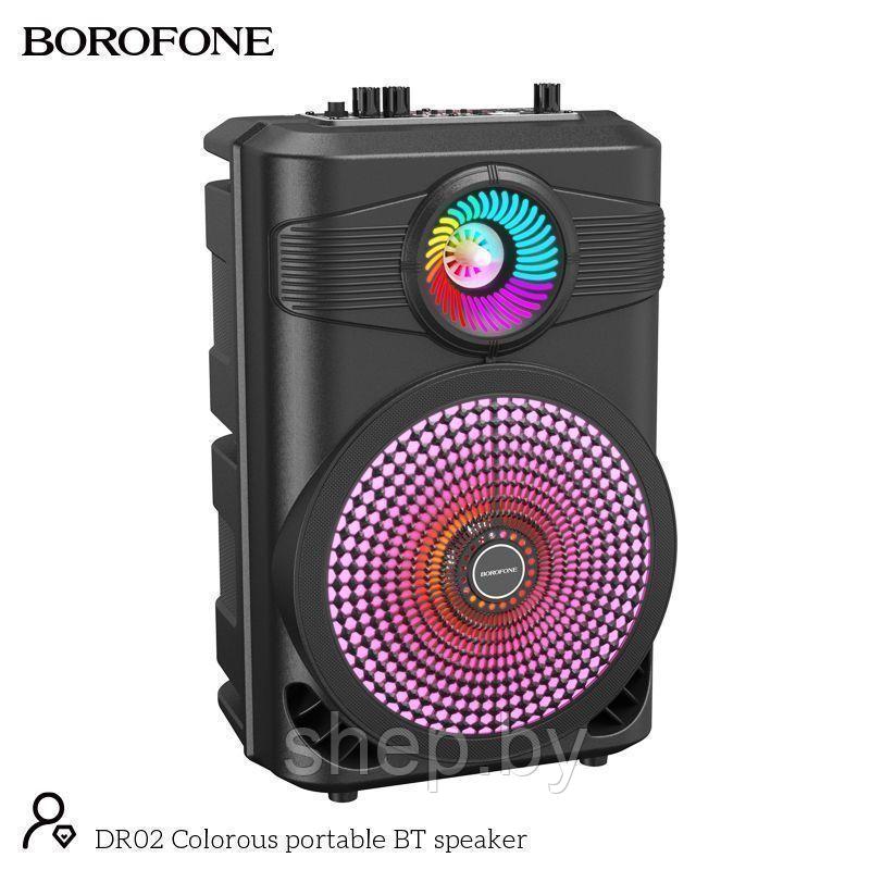 Беспроводная колонка Borofone DR02 цвет: черный + микрофон + пульт ДУ цвет: черный - фото 3 - id-p200062369