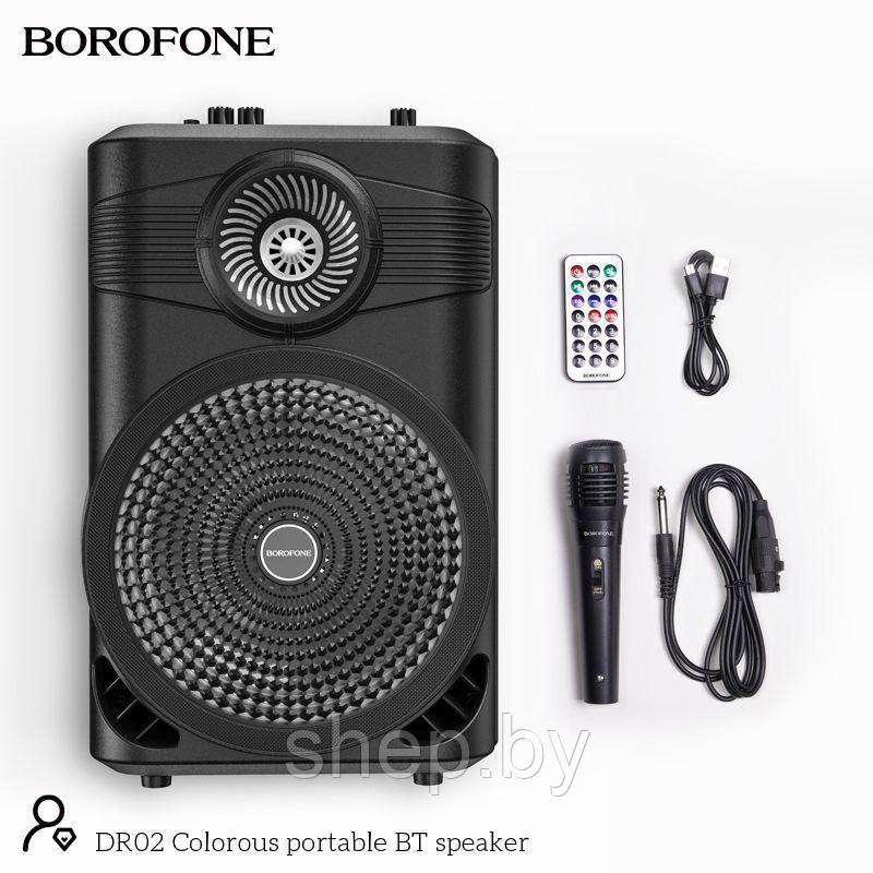 Беспроводная колонка Borofone DR02 цвет: черный + микрофон + пульт ДУ цвет: черный - фото 5 - id-p200062369