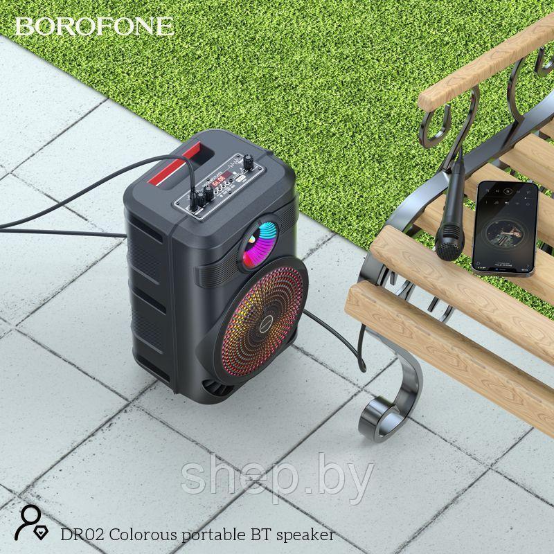 Беспроводная колонка Borofone DR02 цвет: черный + микрофон + пульт ДУ цвет: черный - фото 7 - id-p200062369