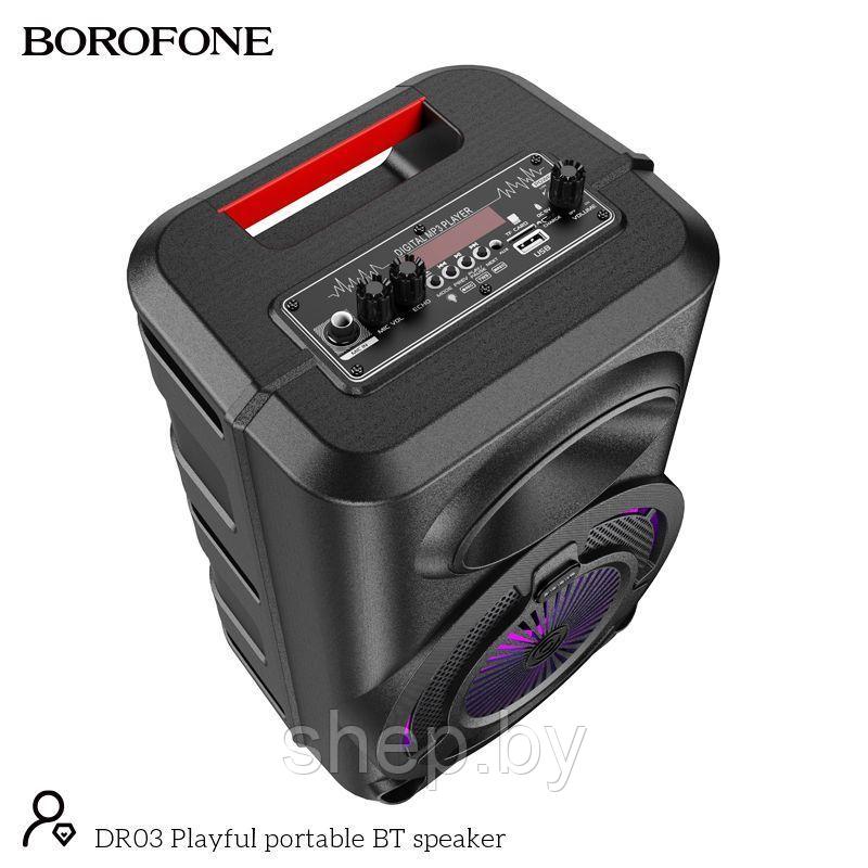 Беспроводная колонка Borofone DR03 цвет: черный + микрофон + пульт ДУ цвет: черный - фото 3 - id-p200062545