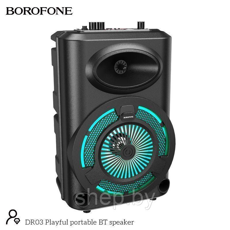 Беспроводная колонка Borofone DR03 цвет: черный + микрофон + пульт ДУ цвет: черный - фото 4 - id-p200062545