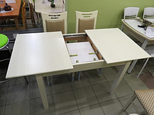 Стол обеденный Бахус из массива ольхи Cream White (Cream White//Белый//Сатин//Серый) фабрика Мебель-Класс, фото 2