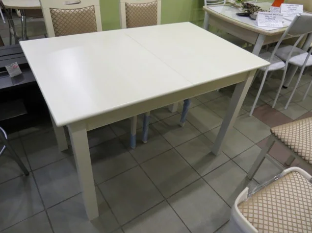 Стол обеденный Бахус из массива ольхи Серый (Cream White//Белый//Сатин//Серый) фабрика Мебель-Класс - фото 7 - id-p200063487