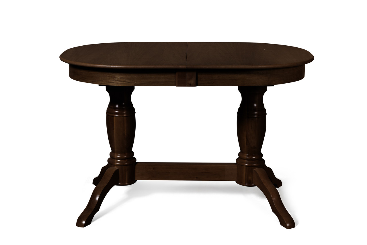 Стол обеденный раздвижной из массива ольхи Пан Dark OAK (Dark OAK//Венге//Орех//Палисандр//Р-4) Мебель-Класс