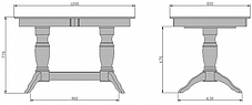Стол обеденный раздвижной из массива ольхи Пан венге (Dark OAK//Венге//Орех//Палисандр//Р-4) Мебель-Класс, фото 3