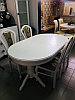 Стол обеденный раздвижной из массива дерева Зевс Серый (/Cream White//Белый//Сатин/серый) фабрика Мебель-Класс, фото 3