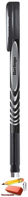 Ручка гелевая Berlingo G-Line, 0,5 мм., игольчатый стержень, черная