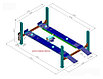 Подъемник четырехстоечный г/п 4000 кг. платформы для сход-развала KraftWell арт. KRW4WA_blue, фото 2