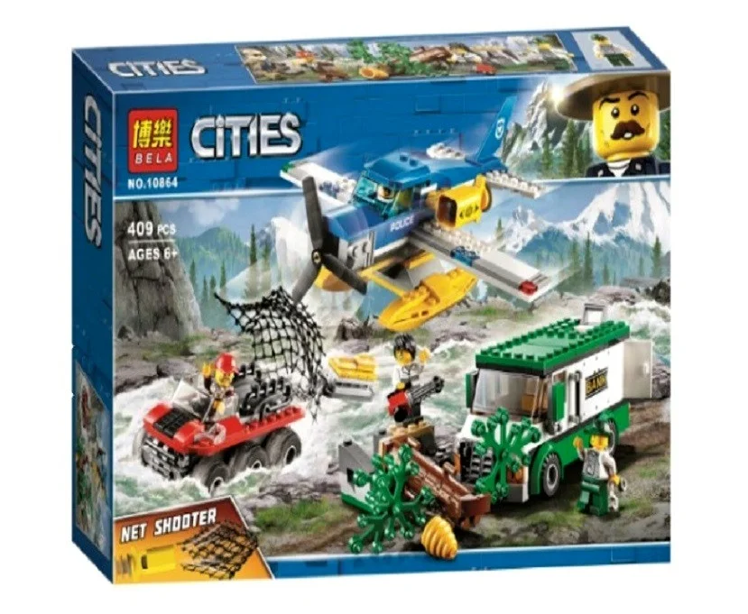 10864 Конструктор Bela Cities "Ограбление у горной речки" 409 деталей, аналог Lego City 60175a - фото 1 - id-p200078497