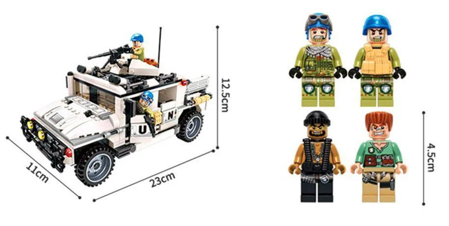Конструктор Военный Внедорожник 3205, аналог Лего , 452 дет - фото 2 - id-p200079161