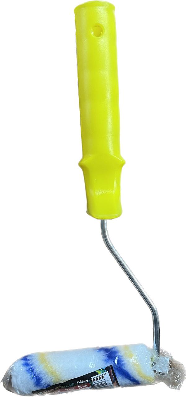 Валик полиакриловый 100мм АДМИРАЛ COLORS (желтая ручка) бюгель 6мм, ворс 12мм - фото 1 - id-p200082477