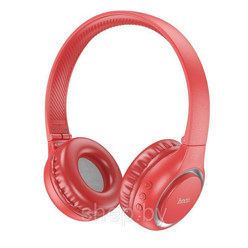 Беспроводные наушники Hoco W41 полноразмерные цвет : красный, розовый, синий, черный - фото 4 - id-p200083221