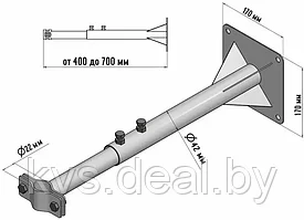 Кронштейн "КРЫМ" Rexant для мачт, телескопический 40-70 см
