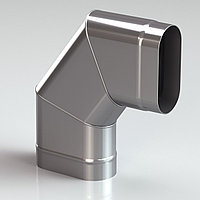 Отвод 87° овал по узкой стороне из нержавеющей стали