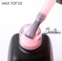 Молочный топ без липкого слоя "Milk top" для гель-лака "Serebro collection" №02, 11 мл
