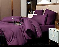 Турецкое постельное белье Candie's фиолетовое на резинке по кругу двухспальное сатин-жатка