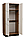 Шкаф двухстворчатый для одежды Гамма 54.03 (таксония/черный/МДФ в пленке ПВХ с фрезеровкой), фото 2