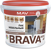 Лак ВД-АК-2041 BRAVA ACRYL 41 мебельный бесцв. п/гл SP 1,0 л (1,0 кг)
