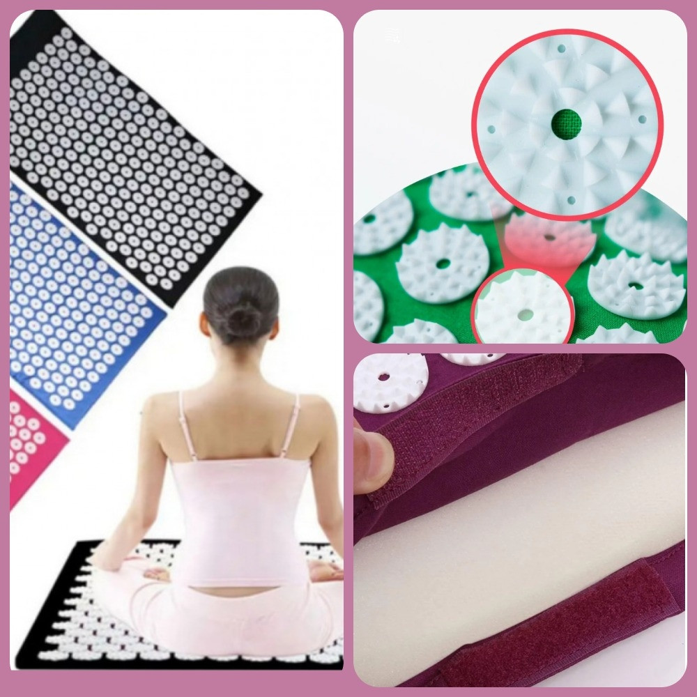 Акупунктурный коврик (коврик для акупунктурного массажа) Acupressure Mat, в коробке - фото 7 - id-p200104685