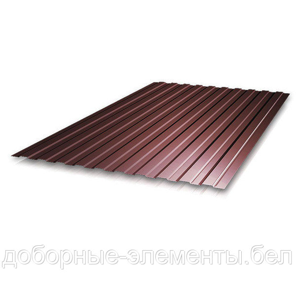 Профлист С8 для забора 1,75 м (шоколадно-коричневый) - фото 2 - id-p200106730