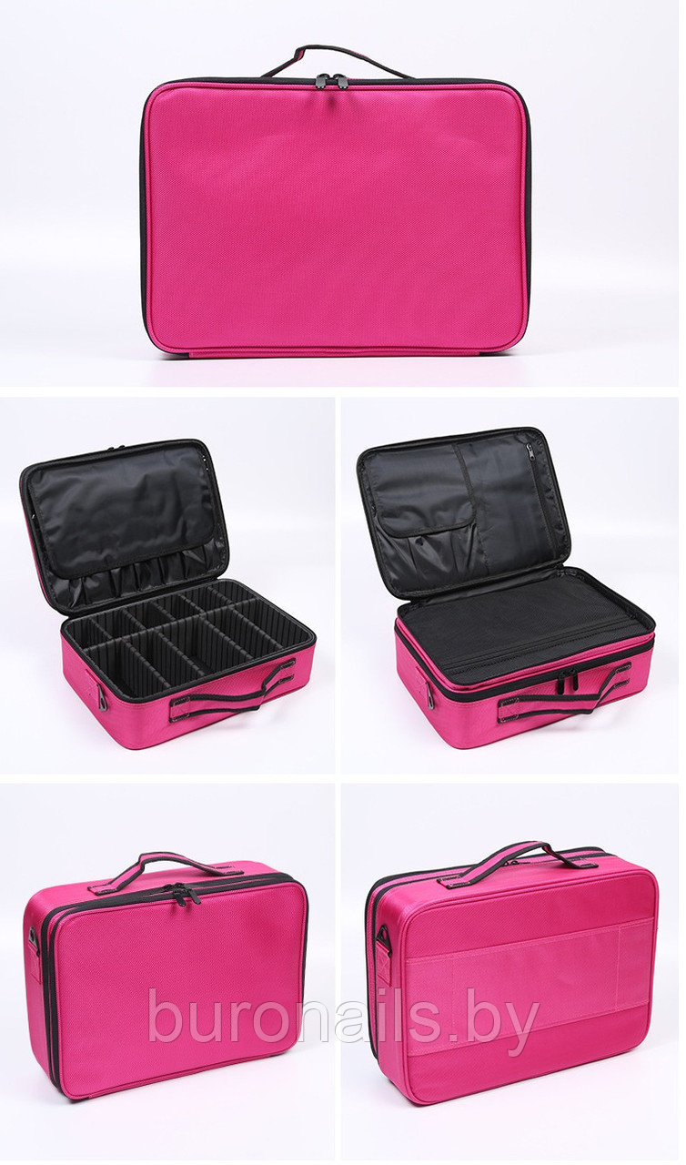 Сумка для косметики, портфель визажиста жен «Vitacci» чёрный , средний"Средний", розовый - фото 5 - id-p200110788
