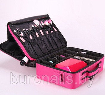 Сумка для косметики, портфель визажиста жен «Vitacci» чёрный , средний, розовый - фото 3 - id-p200111481
