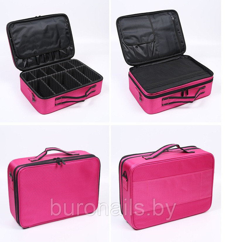 Сумка для косметики, портфель визажиста жен «Vitacci» чёрный , средний, розовый - фото 5 - id-p200111481