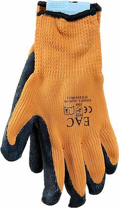 Перчатки синтетические черный облив оранжевые L-XL (10), фото 2