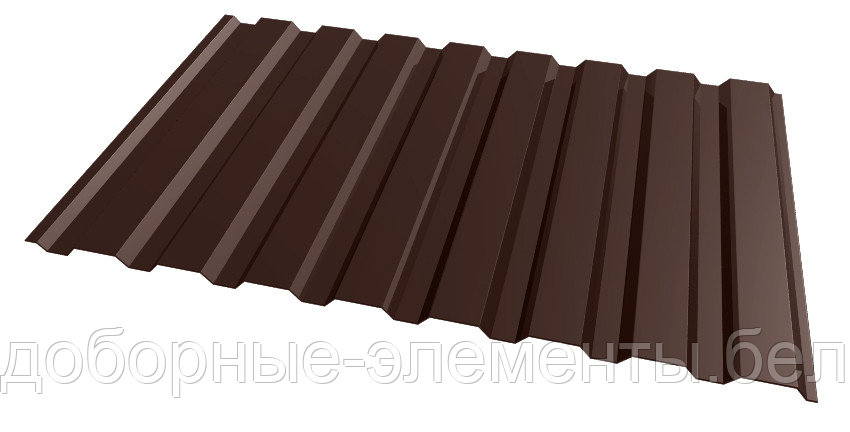 Профнастил МП20 для забора 1,25 м (шоколадно-коричневый)