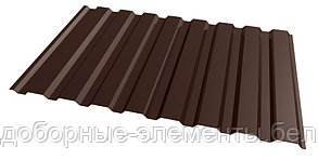 Профнастил МП20 для забора 1,3 м (шоколадно-коричневый)