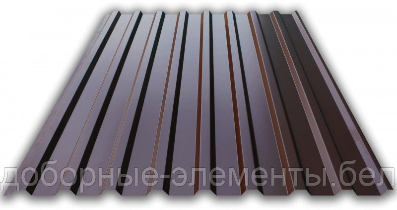 Профнастил МП20 для забора 1,3 м (шоколадно-коричневый) - фото 3 - id-p200113330