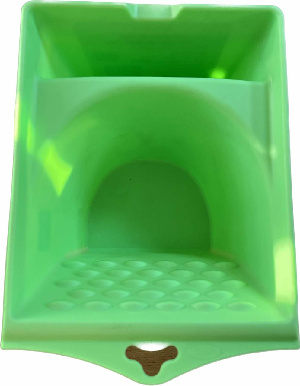 Ковш строительный малярный 180х125х225 мм, 1,2л АДМИРАЛ, пластиковый зеленый - фото 2 - id-p200113540