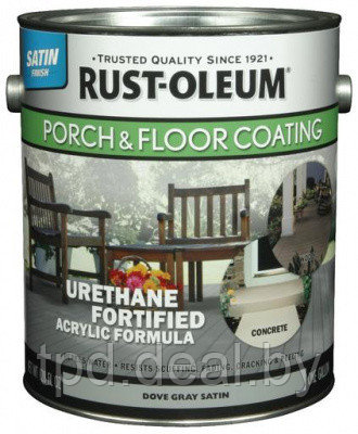 Краска на акриловой основе для деревянных и бетонных полов Porch&Floor (цвет: сизый, полуматовый), банка 3,78л - фото 1 - id-p200113586
