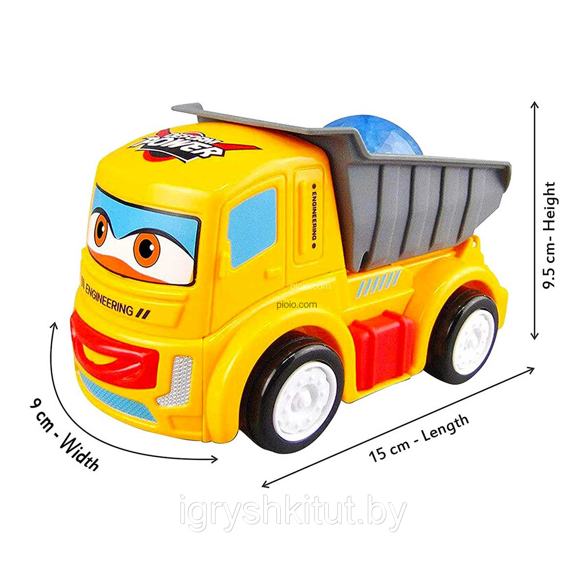 Игрушка Жёлтый грузовик-трансформер, свет, звук - фото 5 - id-p200113770