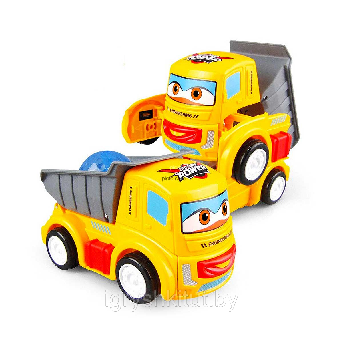Игрушка Жёлтый грузовик-трансформер, свет, звук