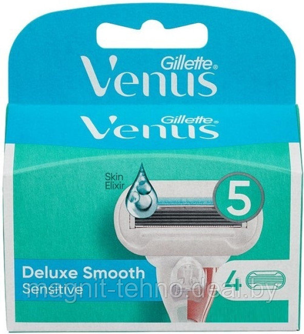 Сменные кассеты для бритья Gillette Venus Deluxe Smooth Sensitive (4 шт) 7702018497447 - фото 1 - id-p200114067