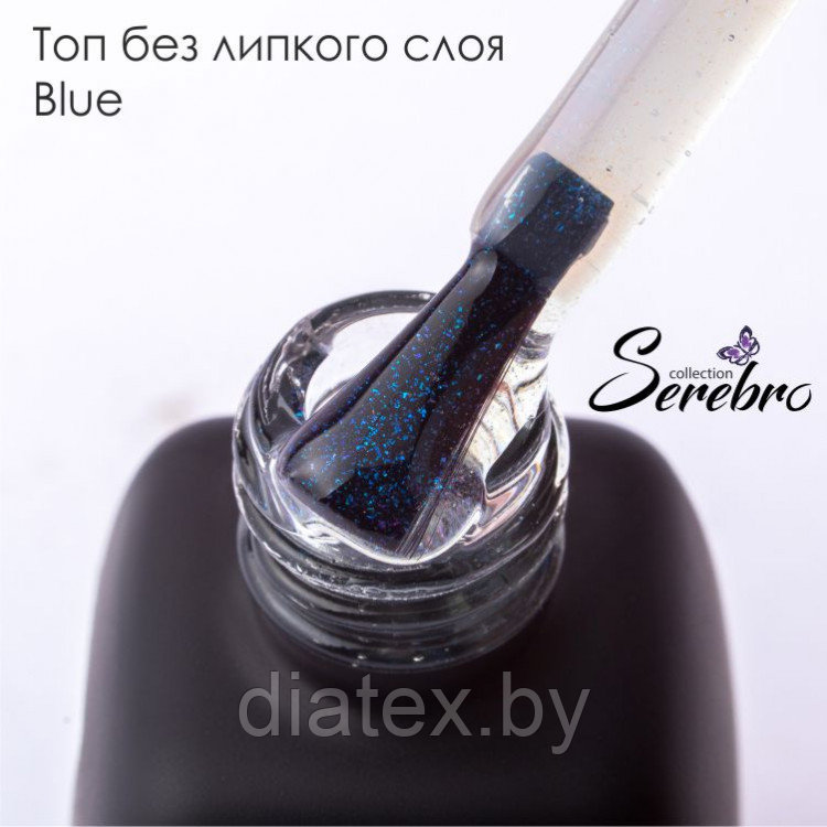 Топ без липкого слоя "Blue" для гель-лака "Serebro collection", 11 мл
