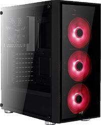 Miditower Aerocool Quartz Red ATX без БП, с окном