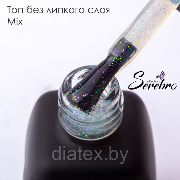 Топ без липкого слоя "MIX" для гель-лака "Serebro collection", 11 мл