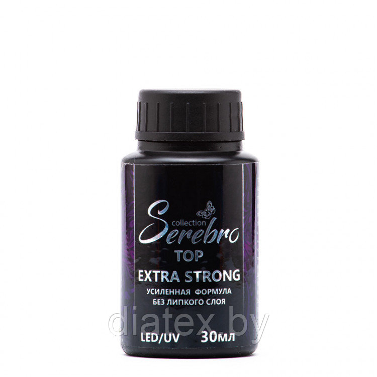 Топ без липкого слоя Extra Strong no-cleance для гель-лака "Serebro collection", 30 мл